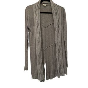 Workshop grey duster with cable detail